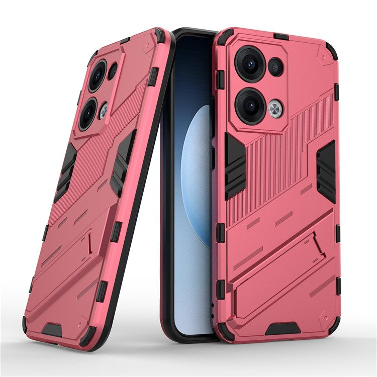 For Oppo Reno13 5G (Global) Case PC + TPU Shockproof Phone Cover with Kickstand - Rose