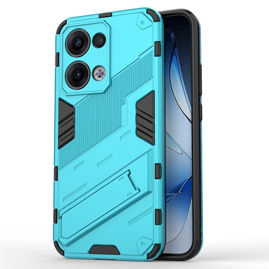 For Oppo Reno13 5G (Global) Case PC + TPU Shockproof Phone Cover with Kickstand - Baby Blue