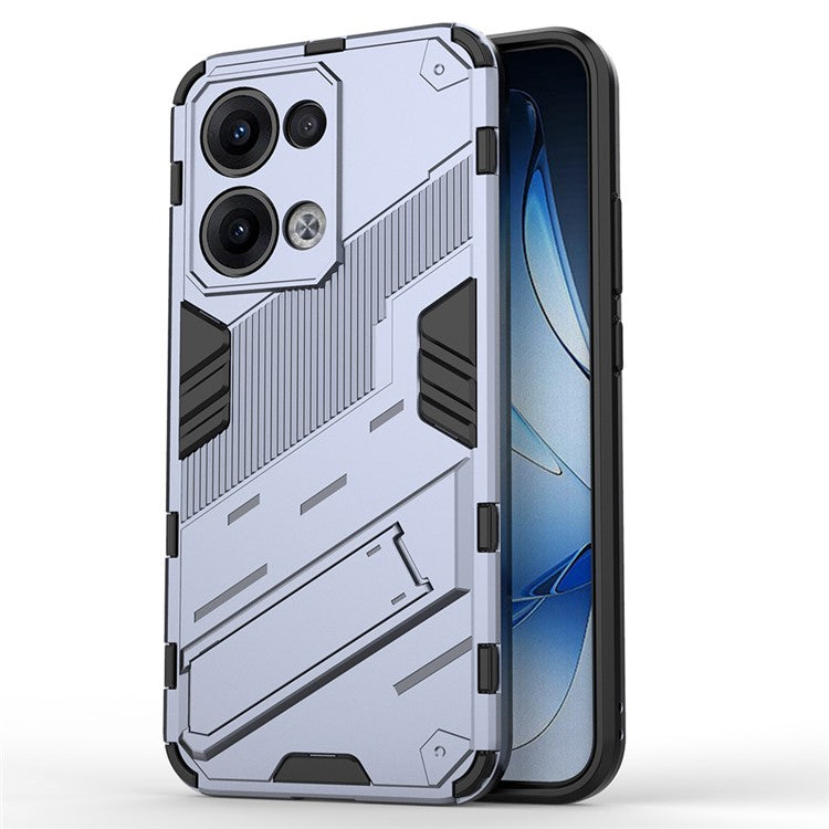 For Oppo Reno13 5G (Global) Case PC + TPU Shockproof Phone Cover with Kickstand - Grey