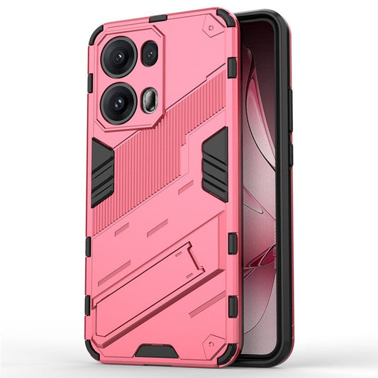 For Oppo Reno13 Pro 5G Case PC + TPU Shockproof Phone Cover with Kickstand - Rose