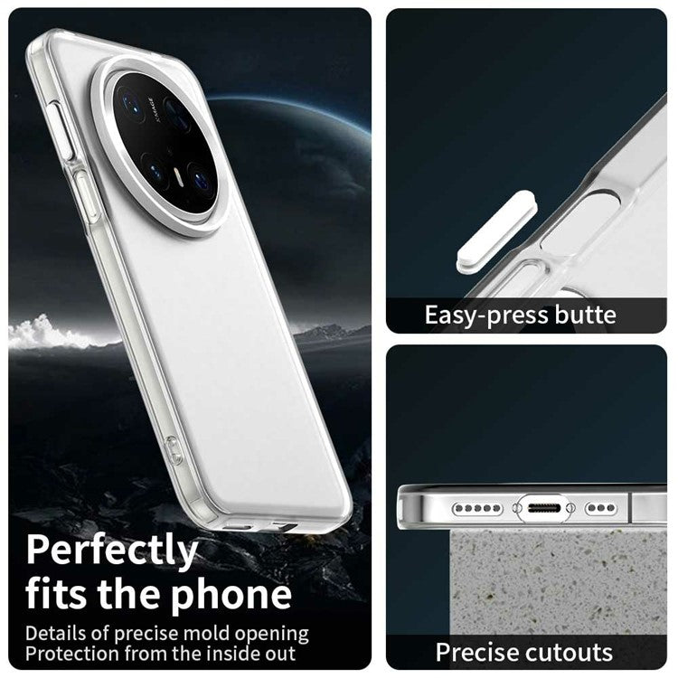 For Huawei Mate 70 Pro / 70 Pro+ Case PC+TPU+PET Matte Anti-Drop Phone Back Cover - White