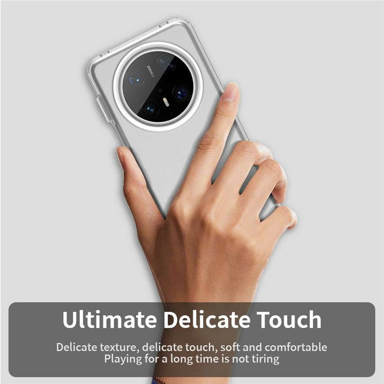 For Huawei Mate 70 Pro / 70 Pro+ Case PC+TPU+PET Matte Anti-Drop Phone Back Cover - White