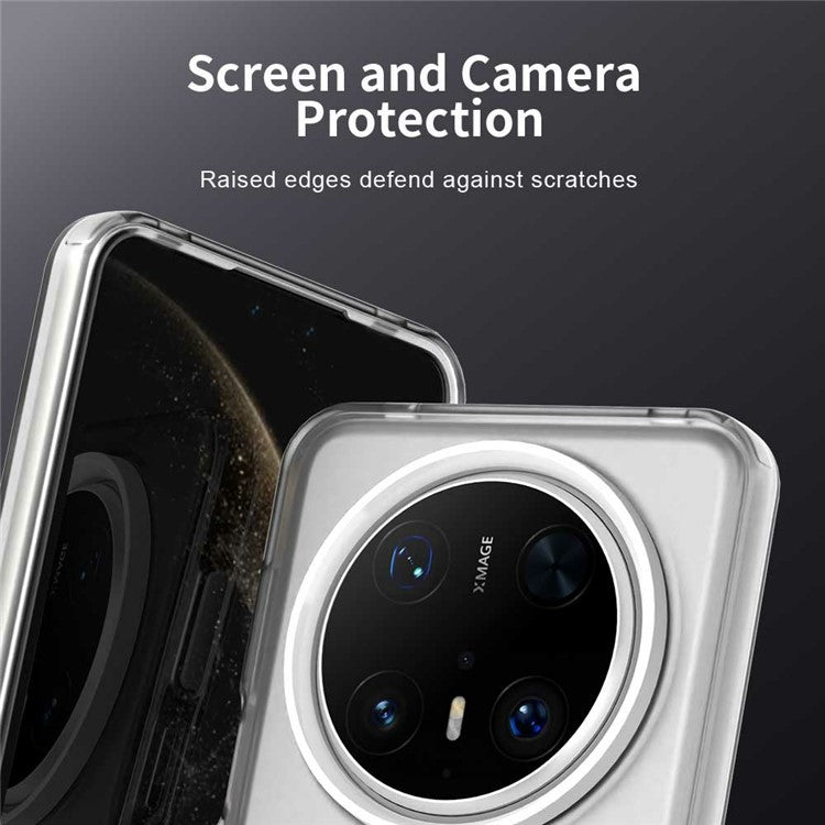 For Huawei Mate 70 Pro / 70 Pro+ Case PC+TPU+PET Matte Anti-Drop Phone Back Cover - White