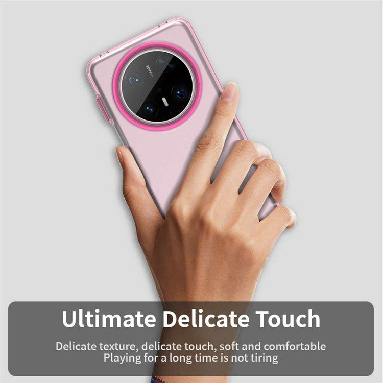 For Huawei Mate 70 Pro / 70 Pro+ Case PC+TPU+PET Matte Anti-Drop Phone Back Cover - Red