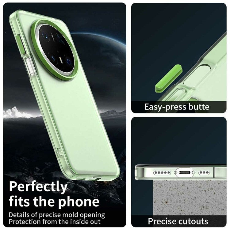 For Huawei Mate 70 Pro / 70 Pro+ Case PC+TPU+PET Matte Anti-Drop Phone Back Cover - Green