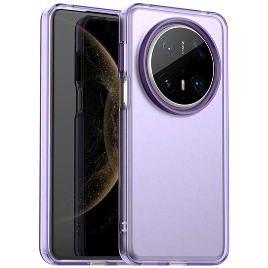 For Huawei Mate 70 Pro / 70 Pro+ Case PC+TPU+PET Matte Anti-Drop Phone Back Cover - Purple
