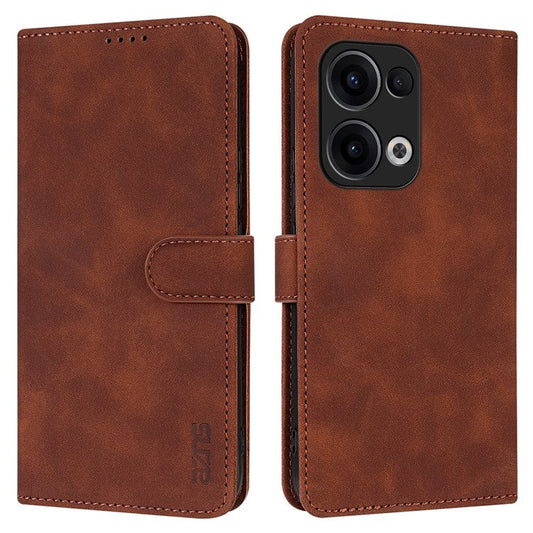 AZNS For Oppo Reno13 5G (Global) Case PU Leather Wallet Phone Cover - Brown