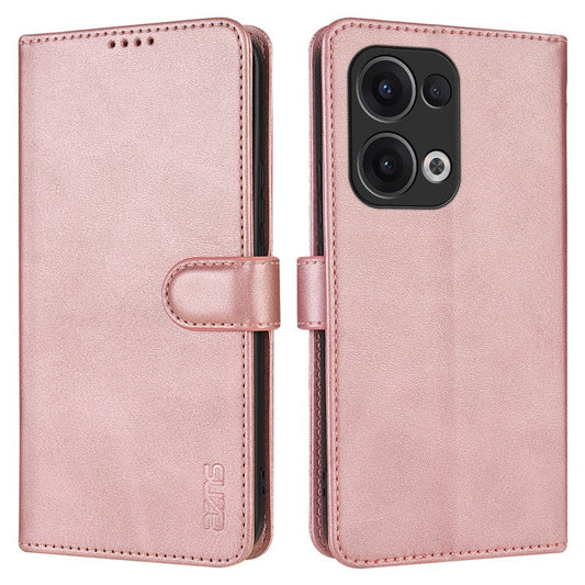 AZNS For Oppo Reno13 5G (Global) Case PU Leather Wallet Phone Cover - Rose Gold