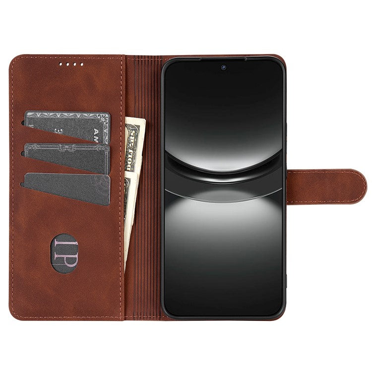 AZNS For Oppo Reno13 Pro 5G Case PU Leather Wallet Phone Cover - Brown