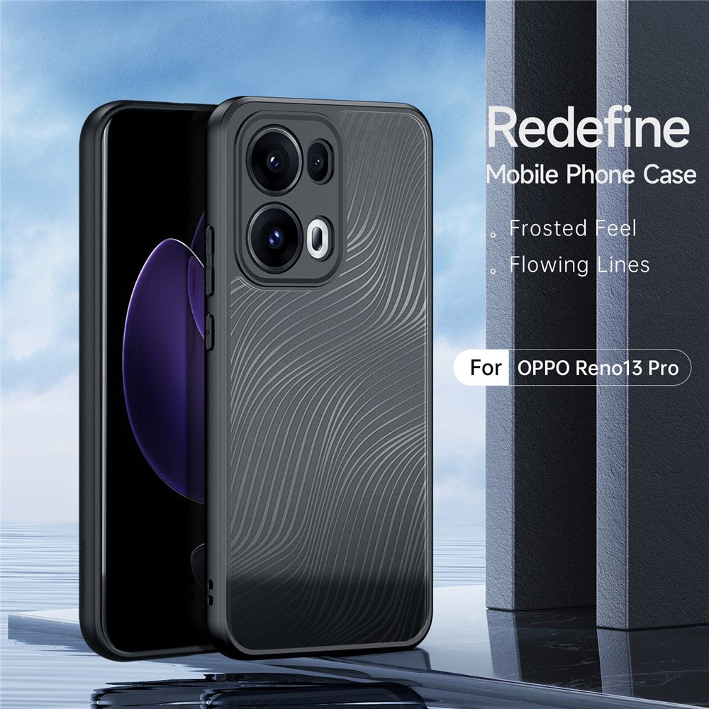 For Oppo Reno13 Pro 5G Case DUX DUCIS Aimo Series TPU+PC Matte Drop-proof Phone Cover (REACH Certification) - Black