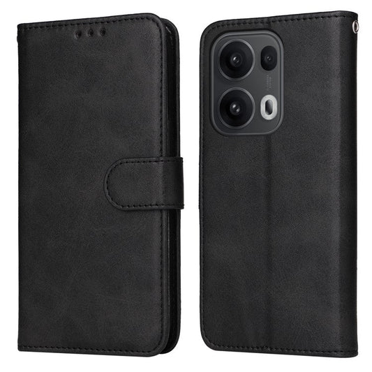 For Oppo Reno13 Pro 5G Case Wallet PU Leather Folio Flip Phone Cover - Black