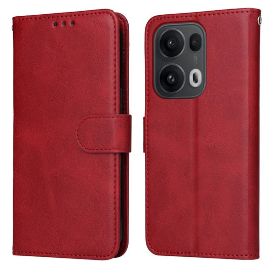 For Oppo Reno13 Pro 5G Case Wallet PU Leather Folio Flip Phone Cover - Red