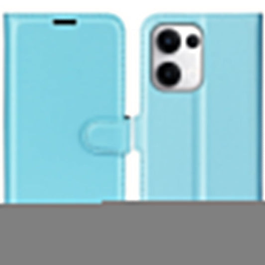 For Oppo Reno13 5G (Global) Case Litchi Texture Shockproof Leather Wallet Phone Cover - Blue