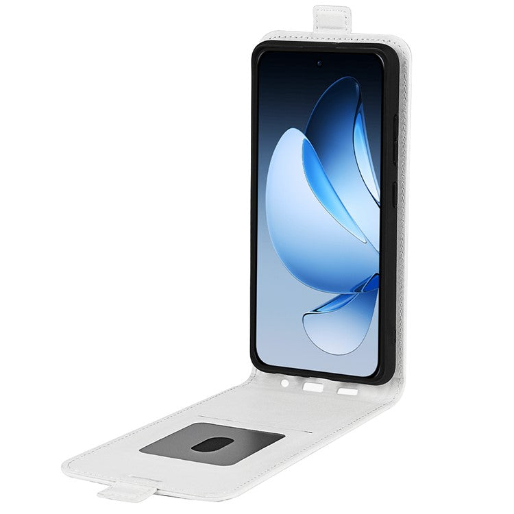 For Oppo Reno13 5G (Global) Case with Card Slots Vertical Flip Leather Phone Cover - White