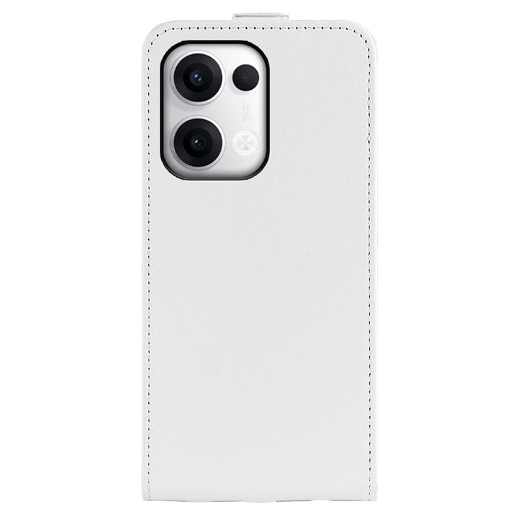 For Oppo Reno13 5G (Global) Case with Card Slots Vertical Flip Leather Phone Cover - White