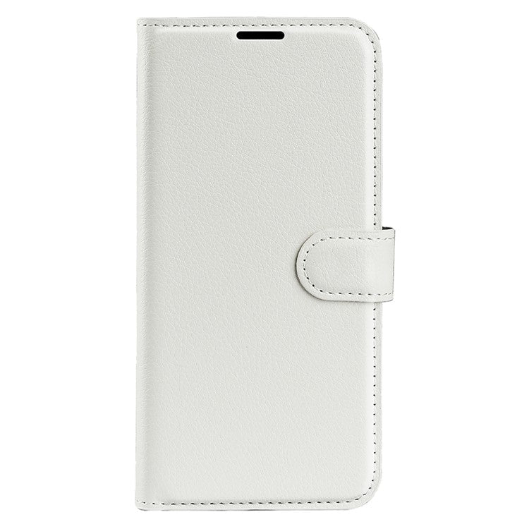 For Oppo Reno13 Pro 5G Case Litchi Texture Shockproof Leather Wallet Phone Cover - White