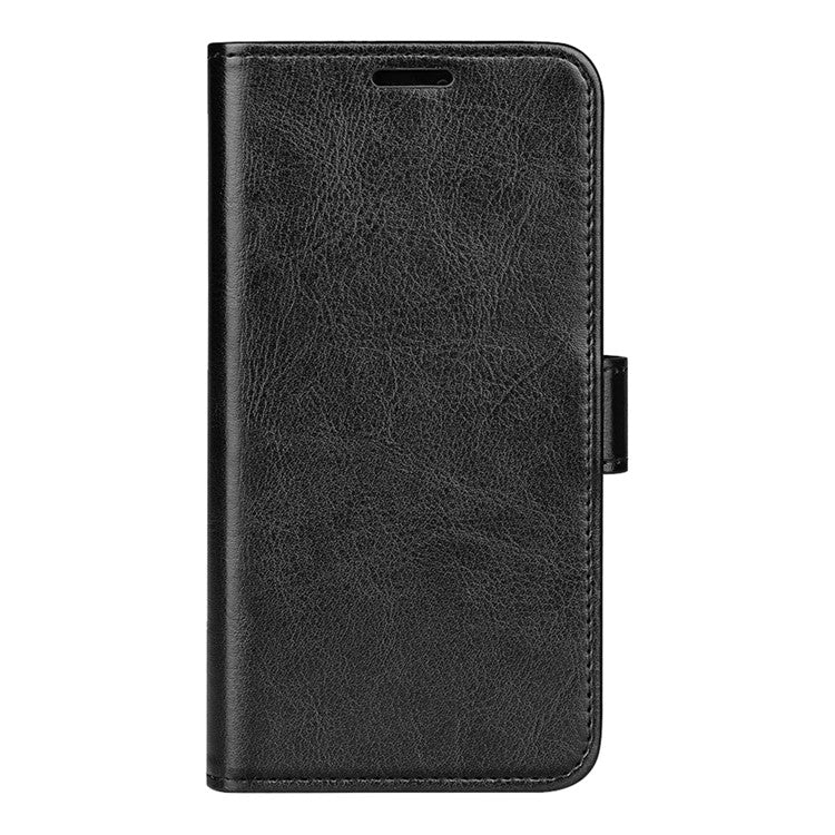 For Oppo Reno13 Pro 5G Wallet Case Crazy Horse Texture Stand Leather Phone Cover - Black