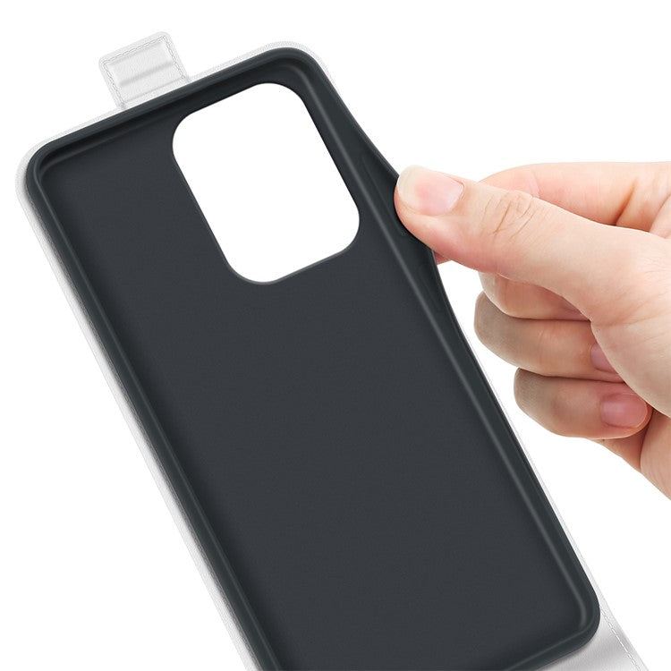 For Oppo Reno13 Pro 5G Case with Card Slots Vertical Flip Leather Phone Cover - White