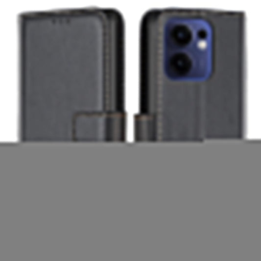 BINFEN COLOR BF17 For Oppo Reno13 F 5G Case Wallet Folio Flip Leather Cover - Black