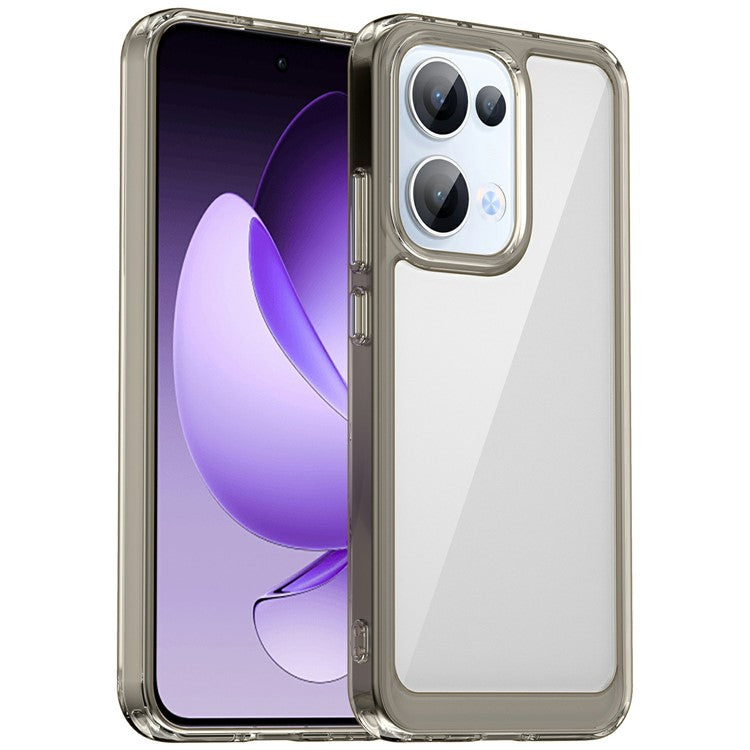 For Oppo Reno13 5G (Global) Case TPU + Acrylic Protective Clear Phone Cover - Transparent Grey