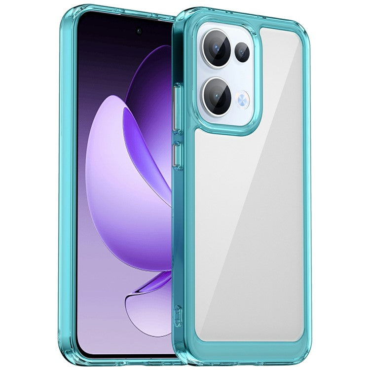 For Oppo Reno13 5G (Global) Case TPU + Acrylic Protective Clear Phone Cover - Transparent Blue