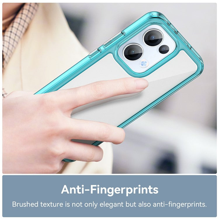 For Oppo Reno13 5G (Global) Case TPU + Acrylic Protective Clear Phone Cover - Transparent Blue