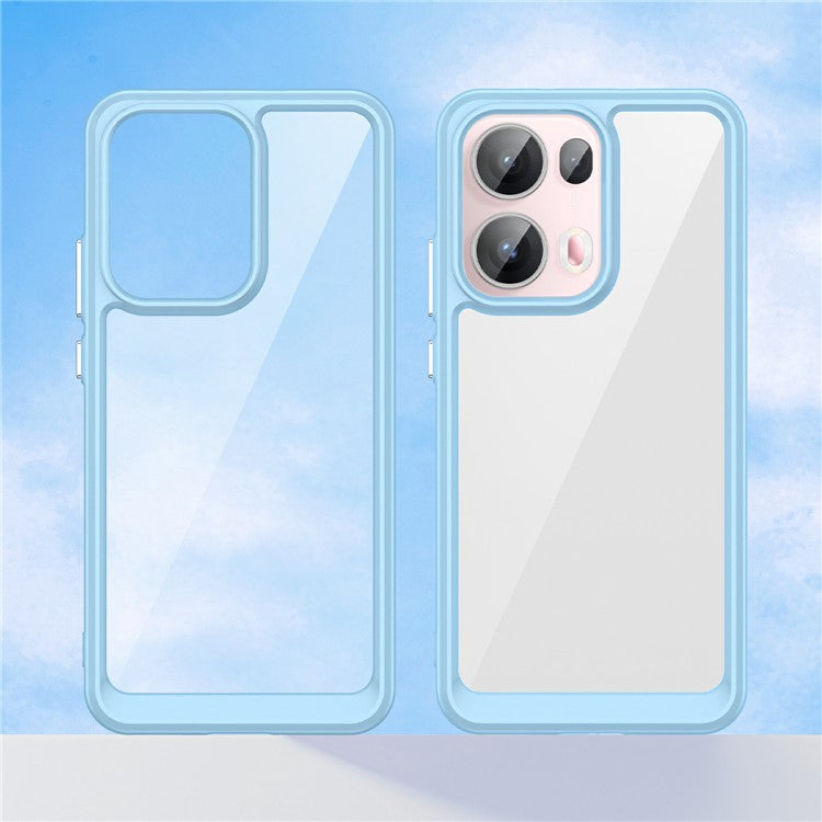 For Oppo Reno13 Pro 5G Case TPU + Acrylic Protective Clear Phone Cover - Blue