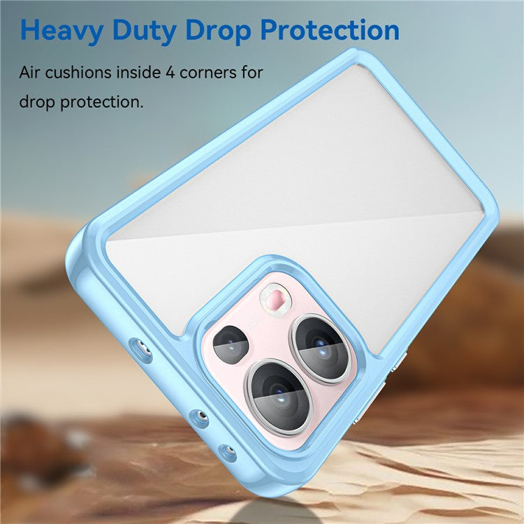 For Oppo Reno13 Pro 5G Case TPU + Acrylic Protective Clear Phone Cover - Blue