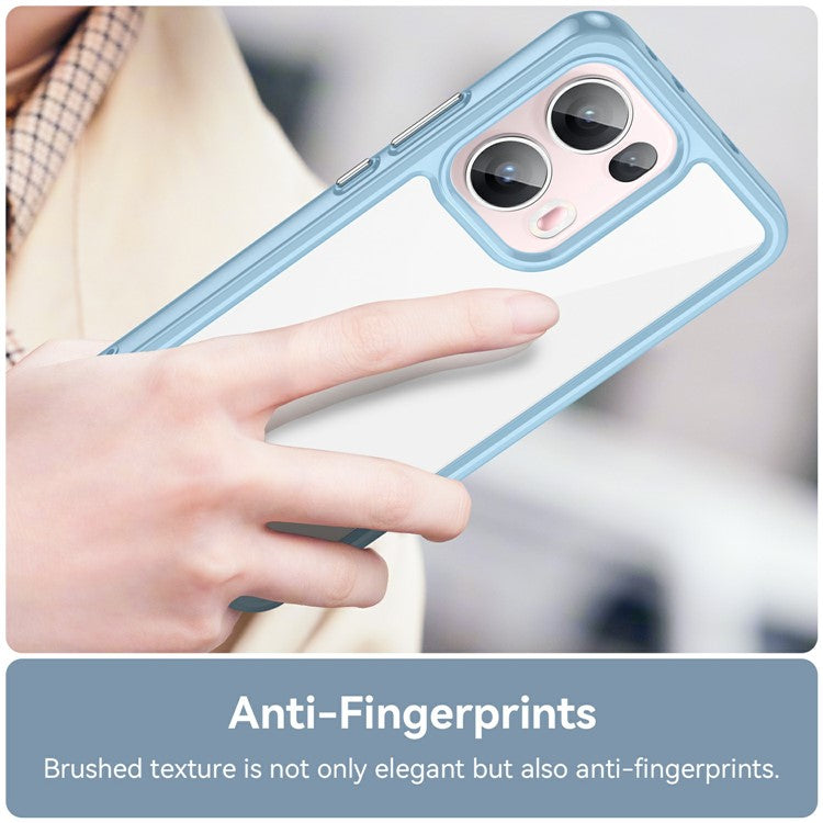 For Oppo Reno13 Pro 5G Case TPU + Acrylic Protective Clear Phone Cover - Blue