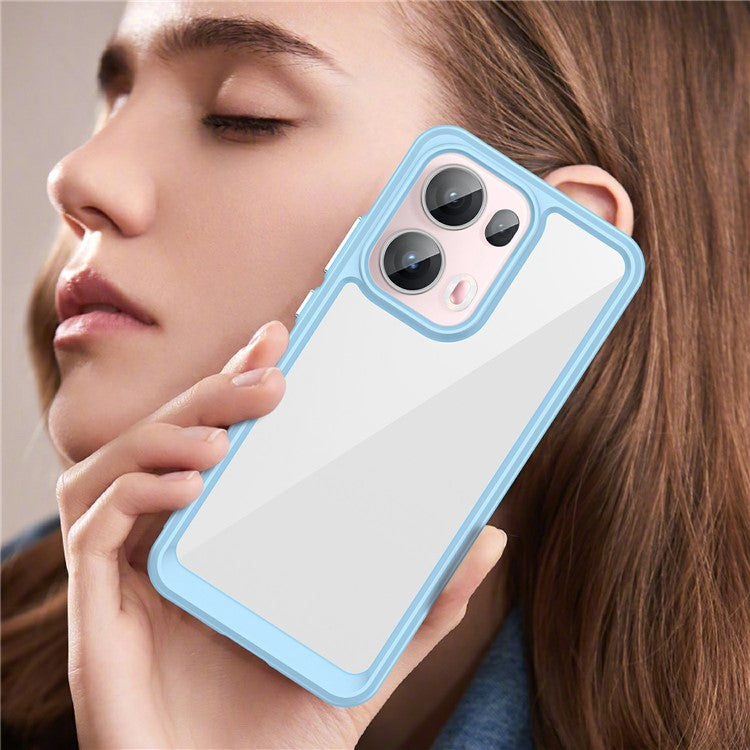 For Oppo Reno13 Pro 5G Case TPU + Acrylic Protective Clear Phone Cover - Blue