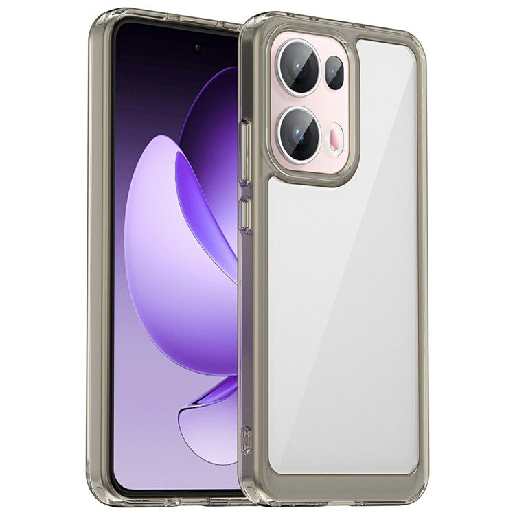 For Oppo Reno13 Pro 5G Case TPU + Acrylic Protective Clear Phone Cover - Transparent Grey
