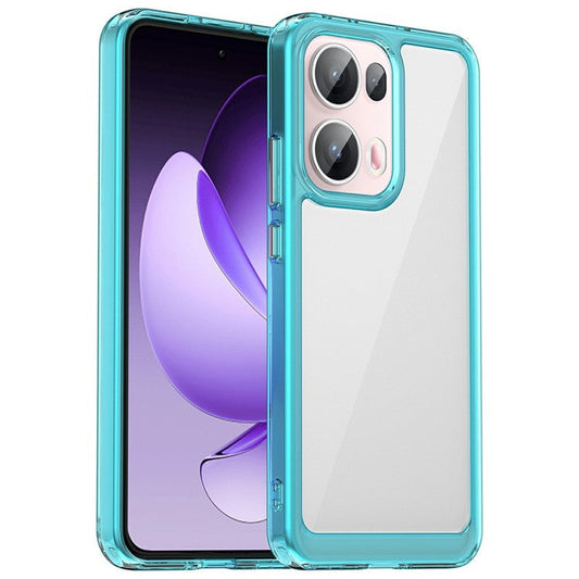 For Oppo Reno13 Pro 5G Case TPU + Acrylic Protective Clear Phone Cover - Transparent Blue