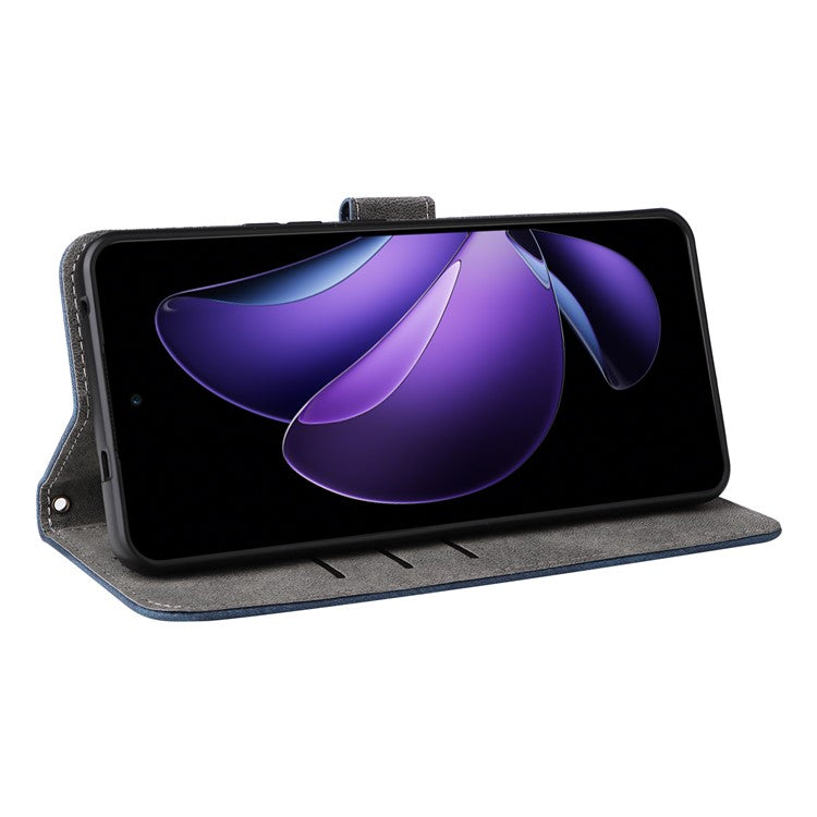 For Oppo Reno13 F 5G / 4G Wallet Case RFID Blocking PU Leather Cover Stand View - Blue