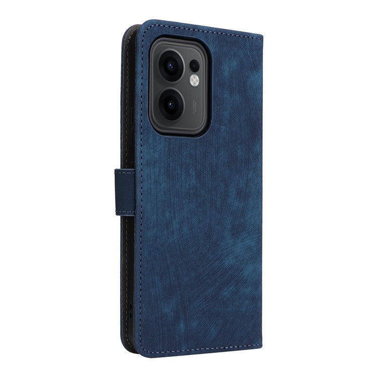 For Oppo Reno13 F 5G / 4G Wallet Case RFID Blocking PU Leather Cover Stand View - Blue