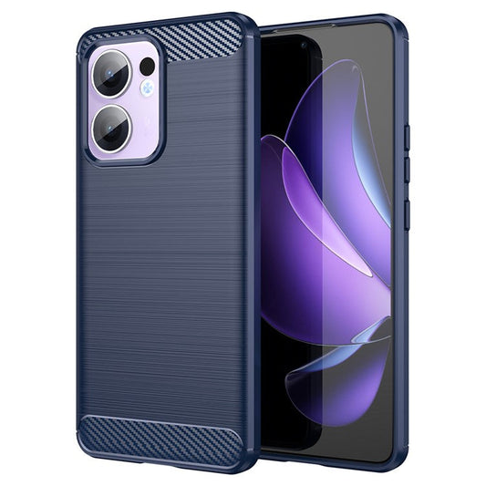 For Oppo Reno13 F 5G Case Protective Phone Cover Carbon Fiber Texture Brushed - Blue
