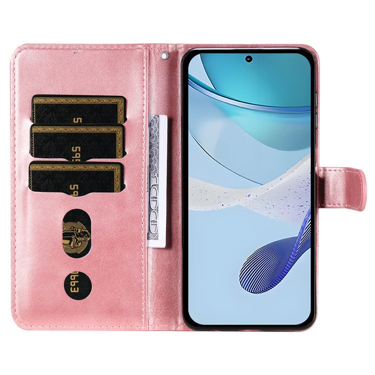 For Oppo Reno13 Pro 5G Case Zipper Wallet Calf Texture PU Leather Phone Cover - Pink