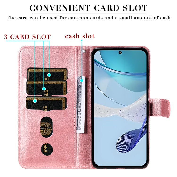 For Oppo Reno13 Pro 5G Case Zipper Wallet Calf Texture PU Leather Phone Cover - Pink