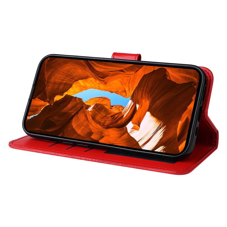 For Oppo Reno13 F 5G Case Sunflower Imprint Leather Wallet Phone Cover - Red