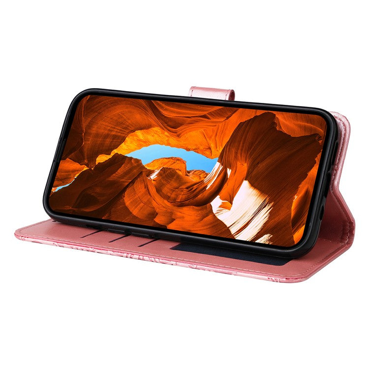 For Oppo Reno13 F 5G Case Sunflower Imprint Leather Wallet Phone Cover - Pink