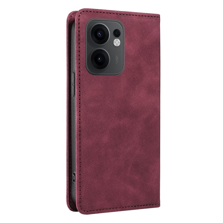 BETOPNICE 003 For Oppo Reno13 F 5G Wallet Case Leather Phone Cover with Stand - Red