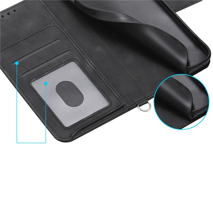 For Oppo Reno13 5G (Global) Case Flower Pattern PU Leather Wallet Phone Cover with Strap - Black