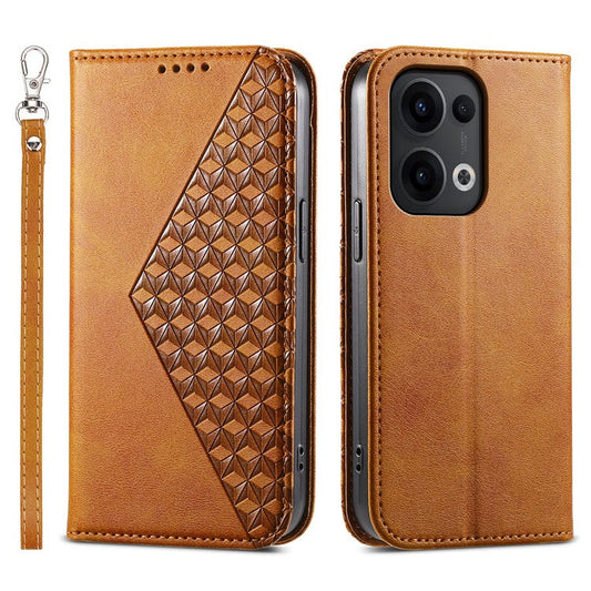 For Oppo Reno13 5G (Global) Case Calf Texture PU Leather Phone Cover with Wallet - Yellow