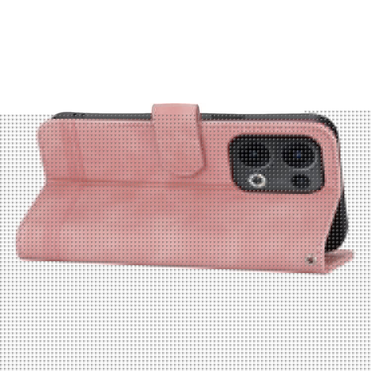 DIERFENG DF-03 For Oppo Reno13 5G (Global) Leather Case Lines Imprint Wallet Phone Cover - Pink