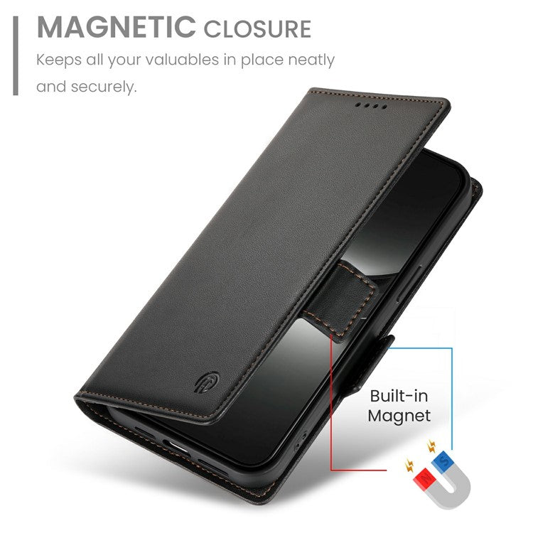 For Oppo Reno13 5G (Global) Stand Case PU Leather Wallet Phone Cover - Black