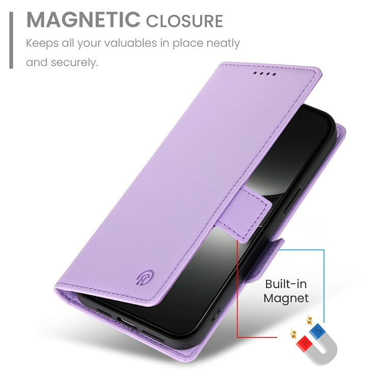 For Oppo Reno13 5G (Global) Stand Case PU Leather Wallet Phone Cover - Purple