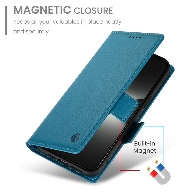 DF-010 For Oppo Reno13 Pro 5G Stand Case PU Leather Wallet Phone Cover - Blue