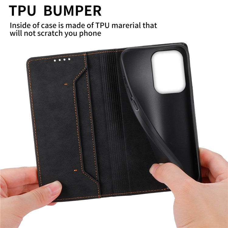 DF-05 For Oppo Reno13 5G (Global) Wallet Case RFID Blocking PU Leather Phone Cover - Black