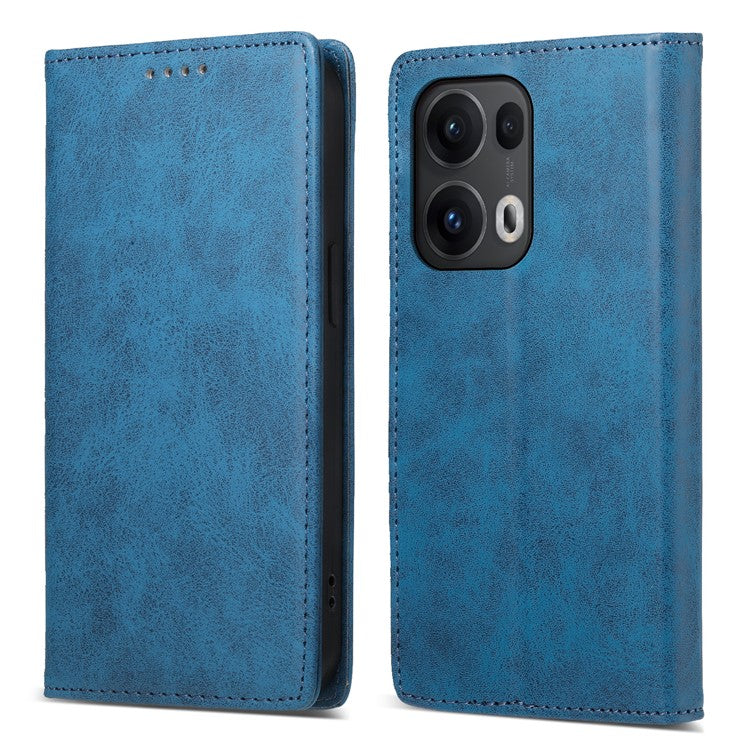 For Oppo Reno13 Pro 5G Wallet Case RFID Blocking PU Leather Phone Cover - Blue