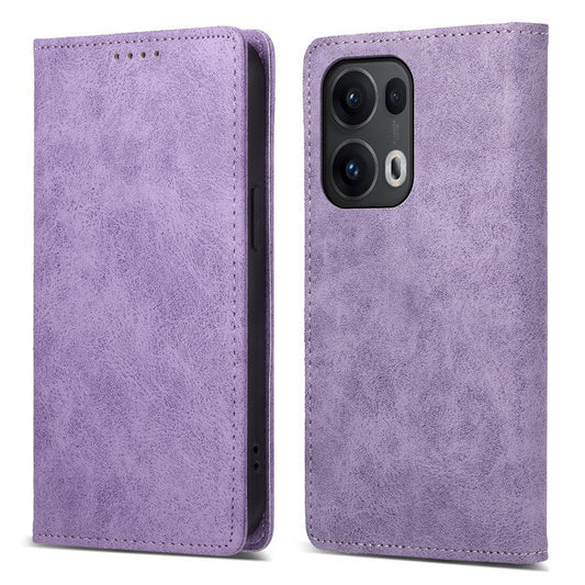 For Oppo Reno13 Pro 5G Wallet Case RFID Blocking PU Leather Phone Cover - Purple