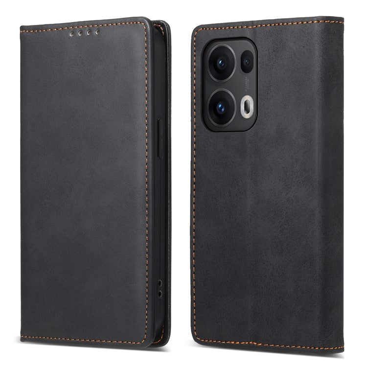For Oppo Reno13 Pro 5G Wallet Case RFID Blocking PU Leather Phone Cover - Black